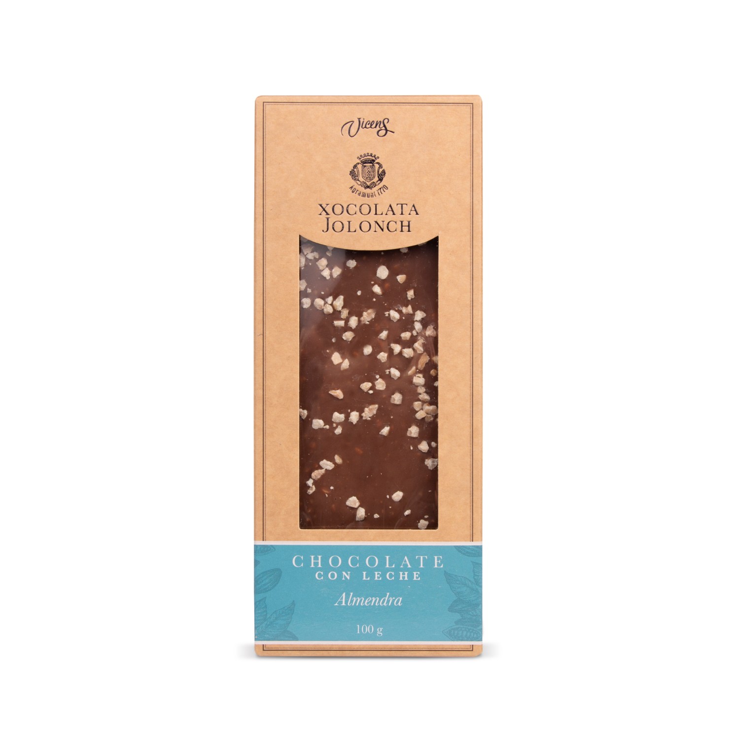 Xocolata amb Llet i Ametlla Jolonch 100g