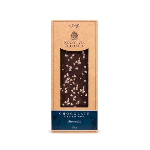 Xocolata Negra Cacau 60% amb Ametlla Jolonch 100g