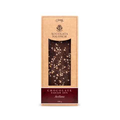 Chocolat Noir Cacao 60% aux Noisettes Jolonch 100g