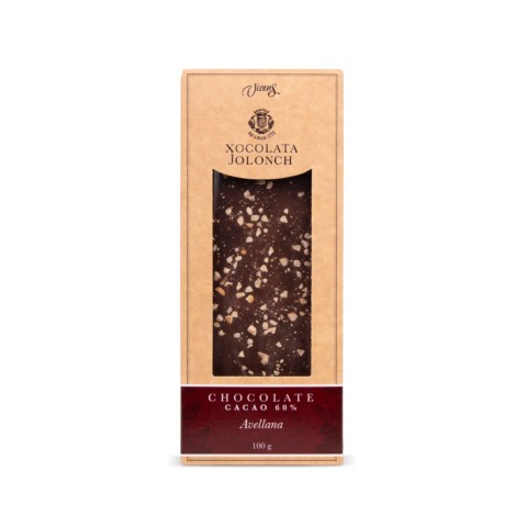 Xocolata Negra Cacau 60% amb Avellana Jolonch 100g