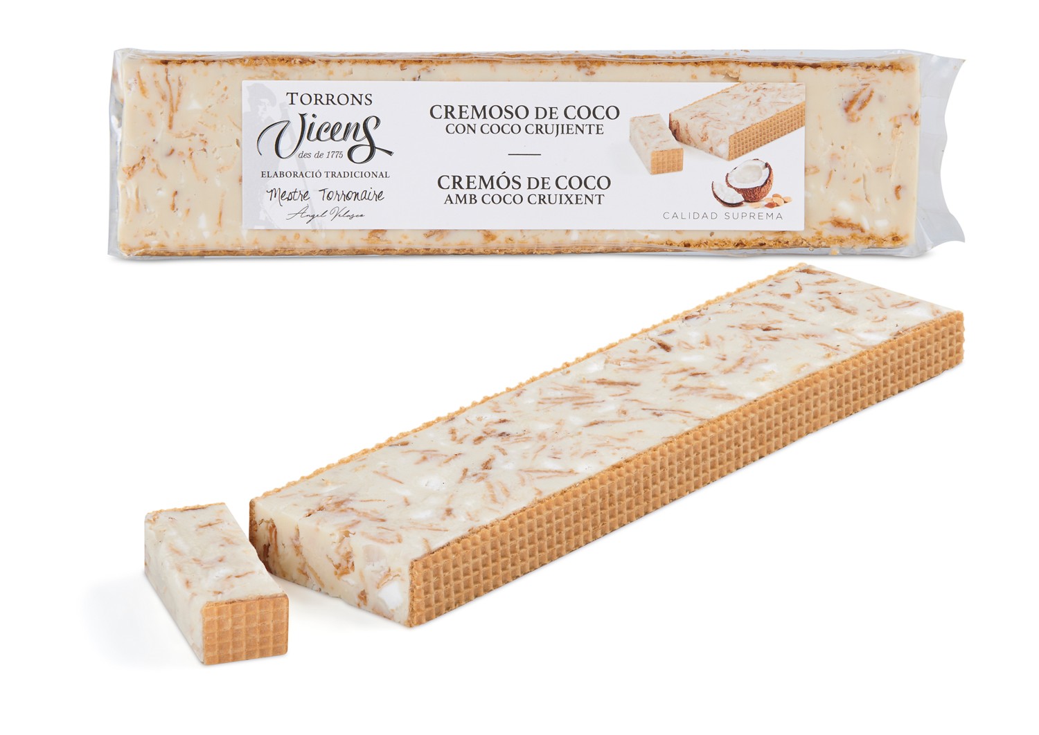 Creamy Coconut Nougat with Crispy Coconut 300g