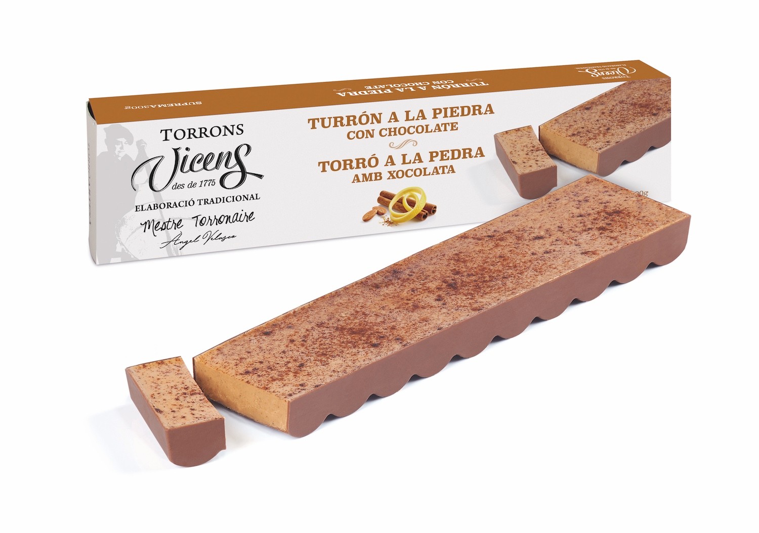 Turrón a la Piedra con Chocolate Excellence 300g