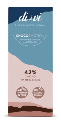 Chocolate Di & Vi 42% Cacao con Bebida de Coco 