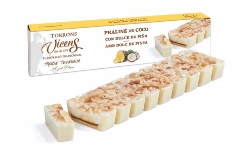 Coconut Praline Nougat with Pineapple Sweets in a 300g Case
