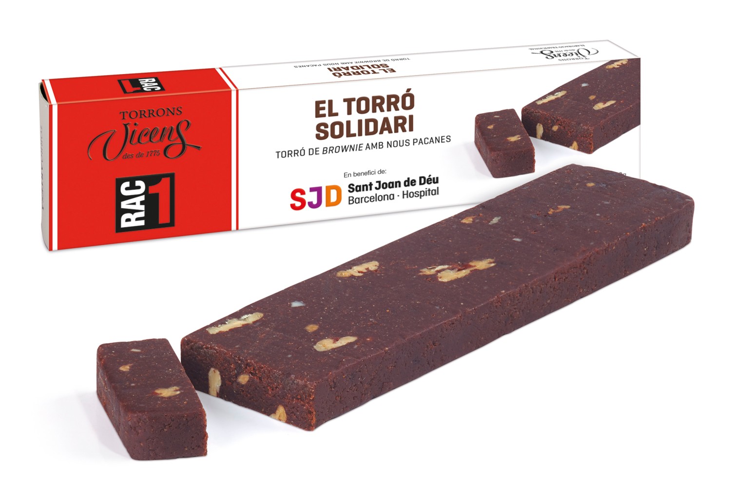 Nougat Solidaire RAC1 Brownie aux Noix de Pécan en Etui 300g