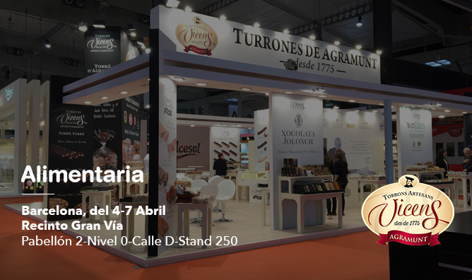 Torrons Vicens will be present at the next edition of the Alimentaria 2022 fair in Barcelona