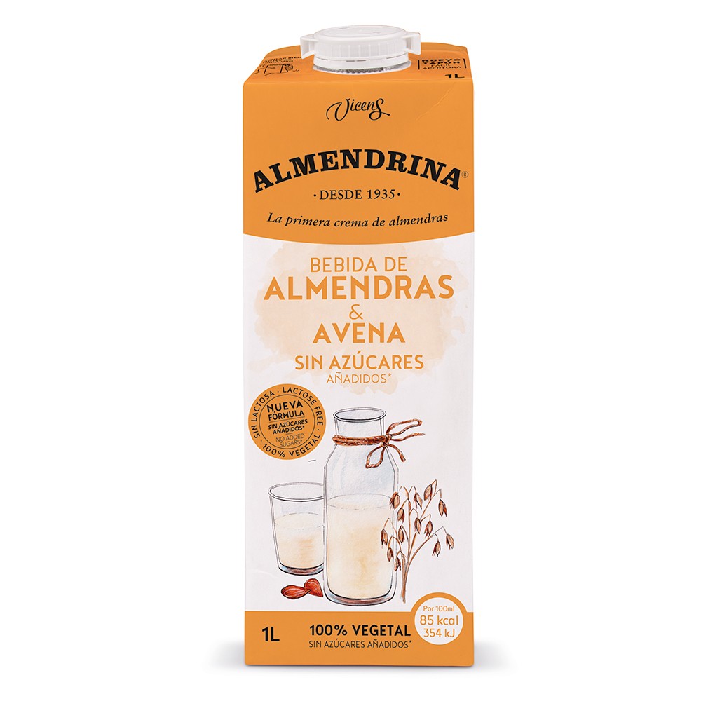 Boisson Almendrina Amande et Avoine sans sucres ajoutés 1L