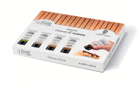 Case of 5 tubes of Nougat Cream with wafer rolls by Albert Adrià
