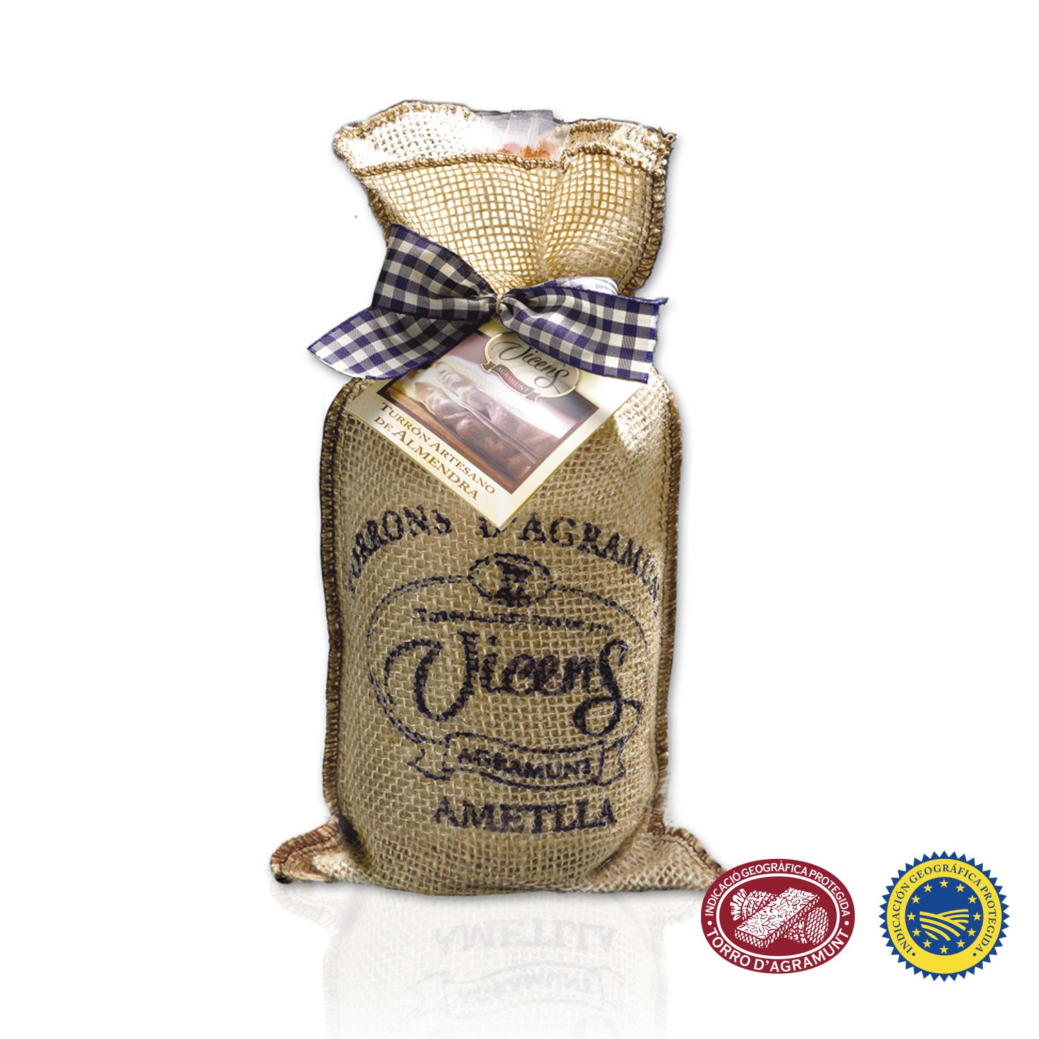 Turrón de Agramunt con Almendra en Saquito Gourmet 300g