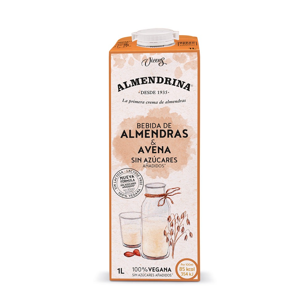 Bebida de Almendras y Avena Almendrina sin azúcares añadidos 1L