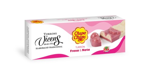 Chupa Chups Cream and Strawberry Nougat in Case 150g