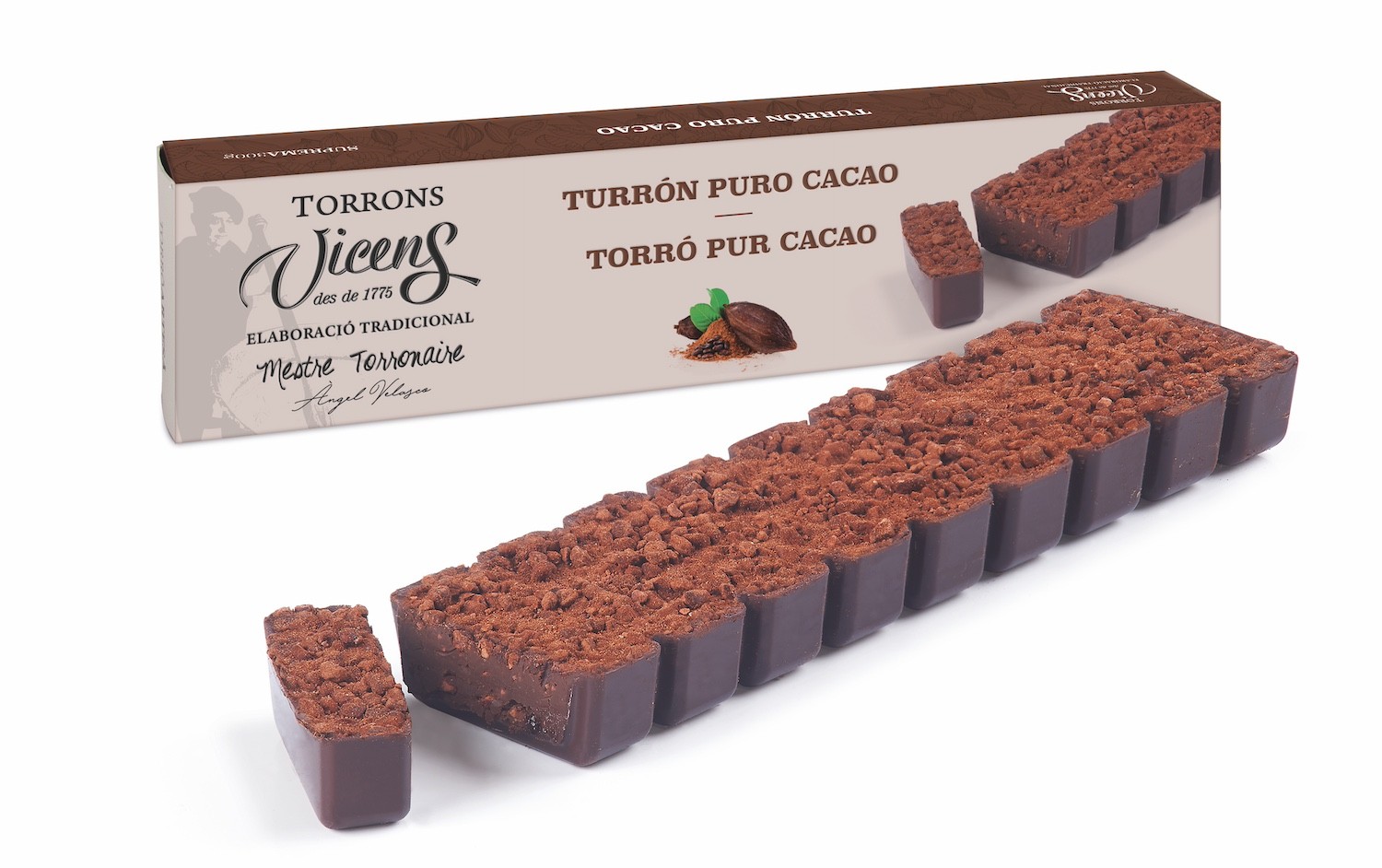 Pure Cocoa Nougat in Case 300g