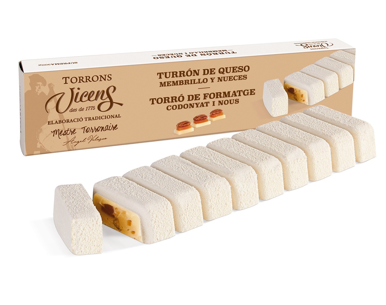 Nougat au fromage, Coing et noix en étui de 300g